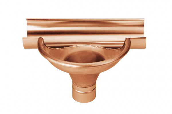 Rinnenerweiterung Schalenform für halbrunde Rinne 333/100 Kupfer| GRÖMO® - 1