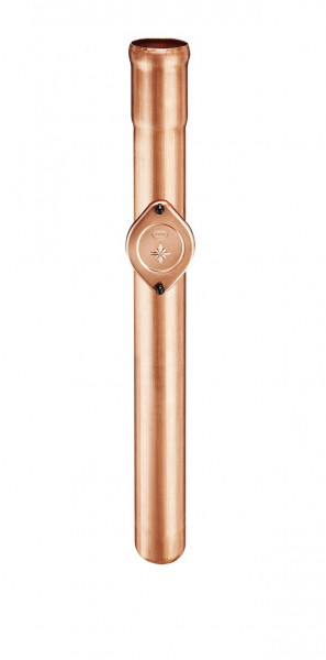 Regenstandrohr 1m mit Reinigungsdeckel 125/1000 Kupfer| GRÖMO® - 1