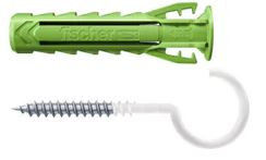 fischer Spreizdübel SX Plus Green 6 x 30 RH mit Rundhaken (Inhalt: 4 Stück) - 1