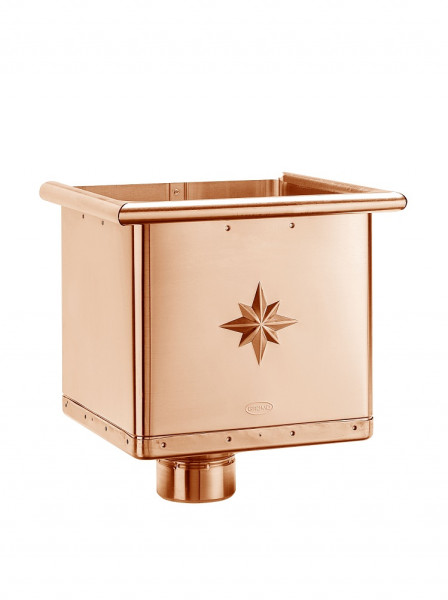 Wasserfangkasten kubisch exzentrisch 100 Kupfer | GRÖMO® - 1