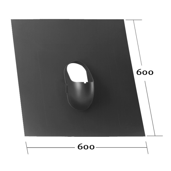 SCHIEFER 60 x 60 , Grundplatte ohne Rohr, ohne Aufkantung - 1