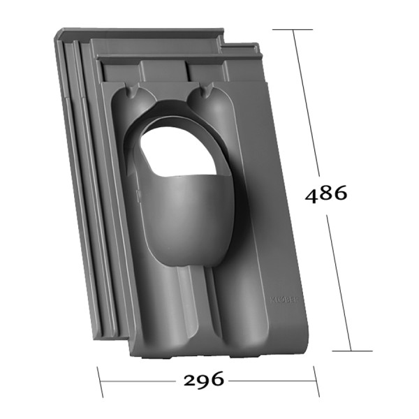 NIBRA D10 / DS10 - DOPPELMULDE, Grundplatte ohne Rohr - 1