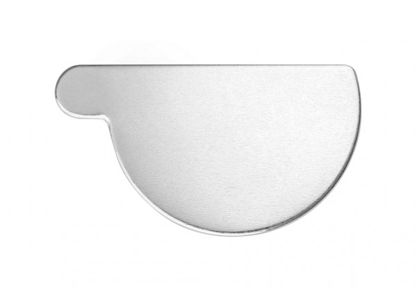 Rinnenboden halbrund rechts 250 Zink| GRÖMO® - 1