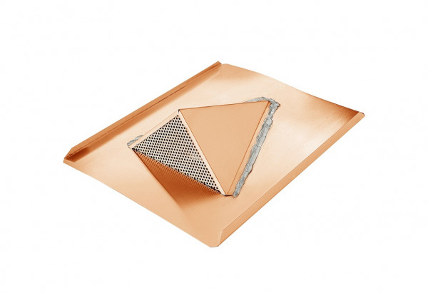 Dachlüfter Spitzgaube Dreikant mit Grundplatte300/400 Kupfer| GRÖMO® - 1