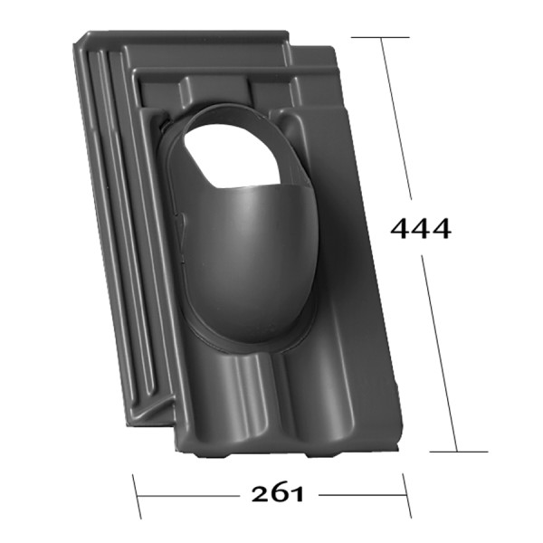 TERRA TECTA rot, Grundplatte ohne Rohr - 1