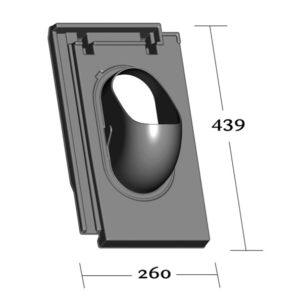 CREATON DOMINO NUANCE, Grundplatte ohne Rohr - 1