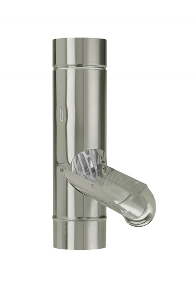 Regenwasserklappe mit Edelstahl-Sieb 100 Quartz Zinc vorbewittert | GRÖMO® - 1