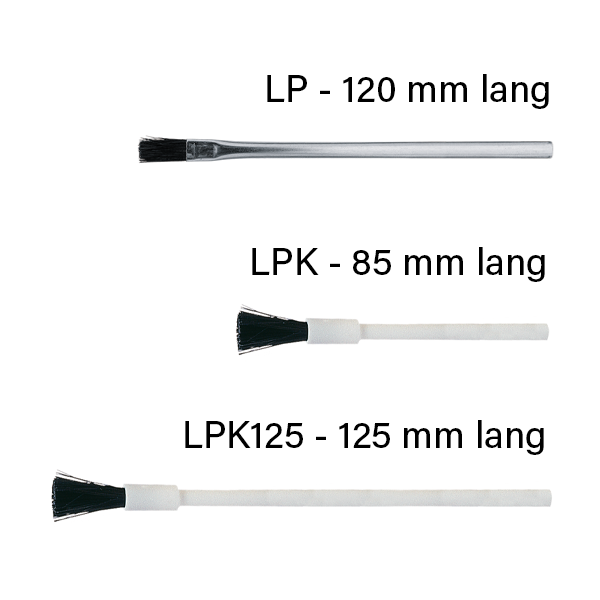 Lötwasser-Pinsel Metall, Gesamtlänge 120 mm, Borstenbreite 9 mm - 1