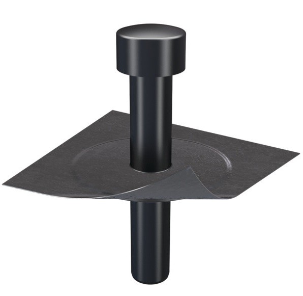 Wohnraumlüfter Oberteil DN 75 Bitumen Manschette - 1