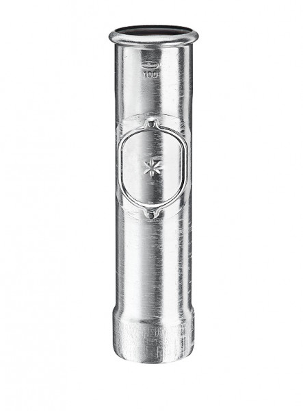 Standrohr 0,5m mit Reinigungsdeckel 80 Stahl verzinkt | GRÖMO® - 1