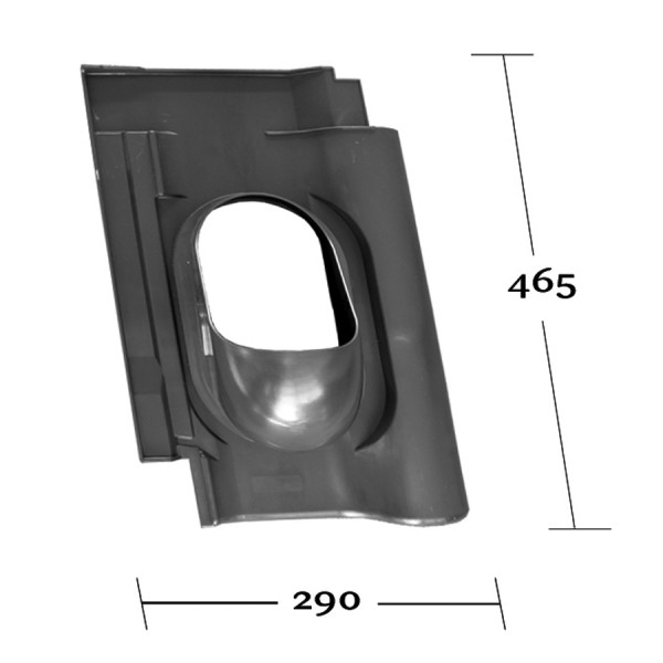 NELSKAMP F12Ü 'Süd' altschwa eng(141), Grundplatte ohne Rohr - 1